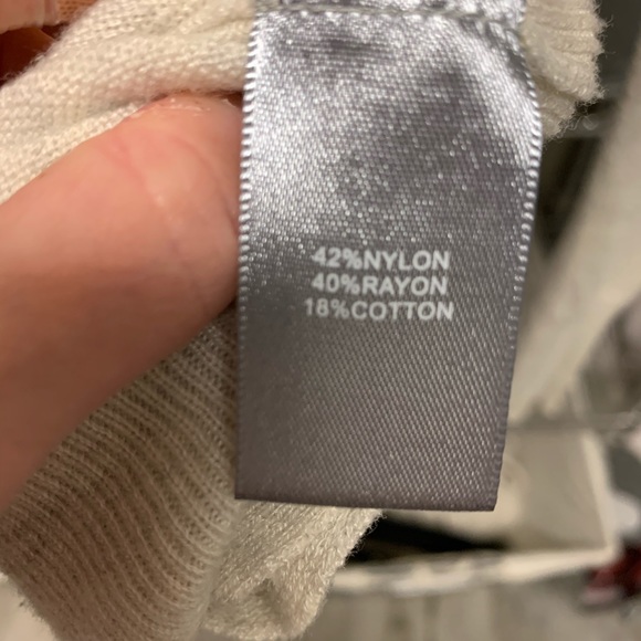 Ruffled front and back lightweight beige sweater - Picture 4 of 4